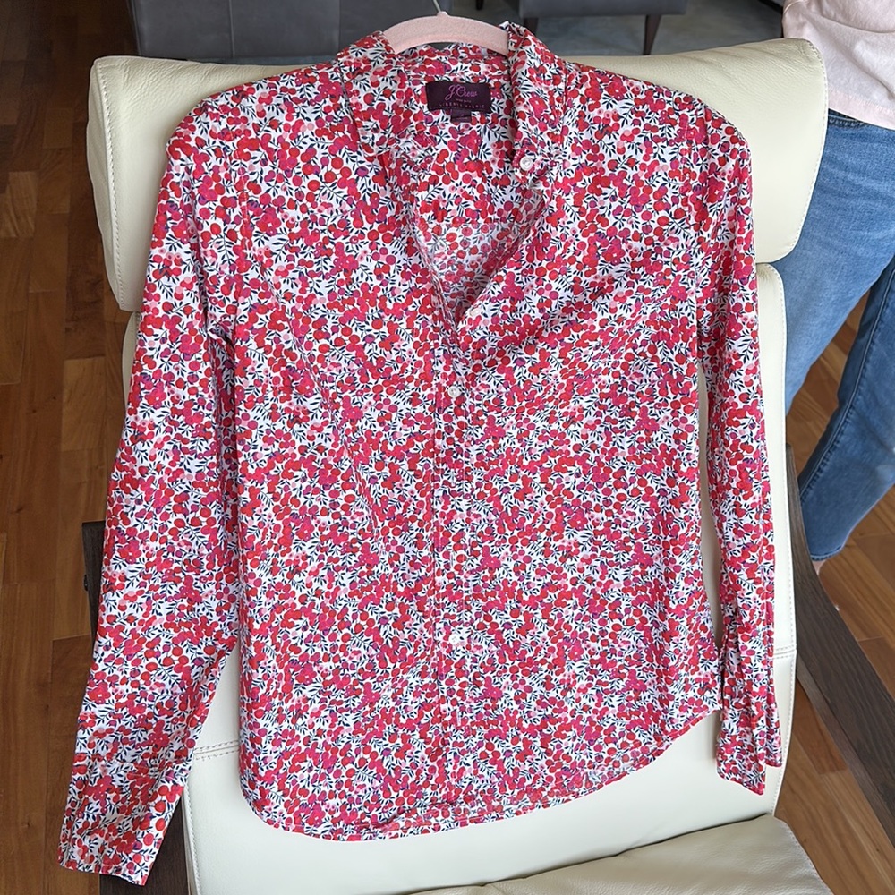 J. Crew perfect shirt in a Liberty Fabric